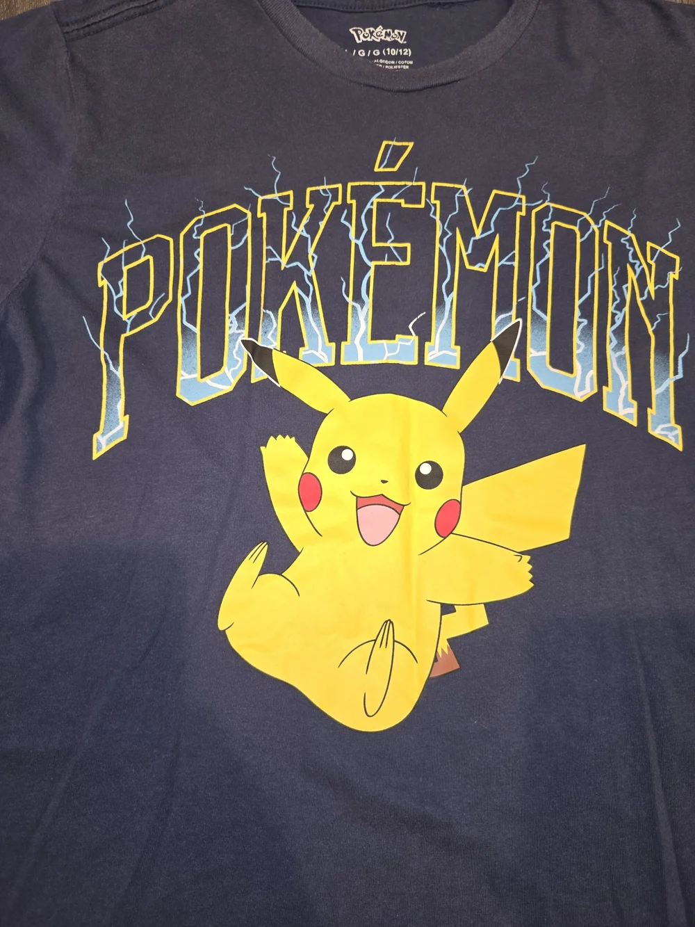 Pikachu Kids Short Sleeve Tee - Navy